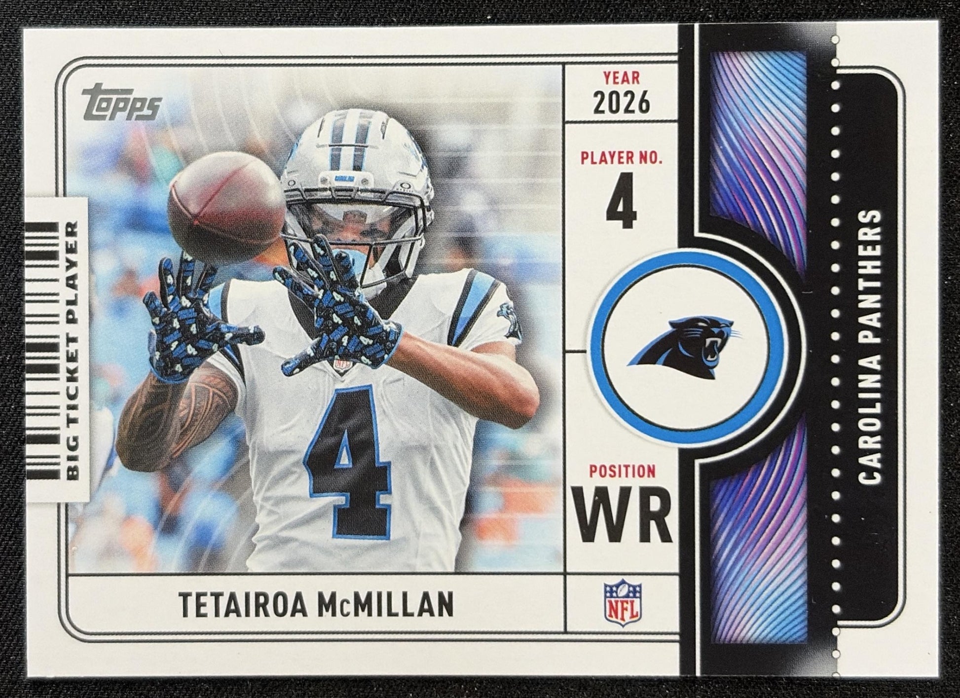 Tetairoa McMillan 2026 Topps Big Ticket Players Panthers front