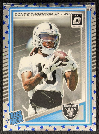 Dont'e Thornton Jr. 2025 Panini Donruss Optic Rated Rookie Stars Prizm Raiders