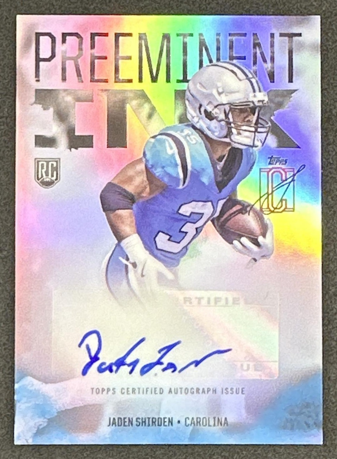 Jaden Shirden 2024 Topps Signature Class Preeminent Ink Auto Refractor Panthers