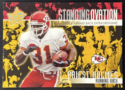 Priest Holmes 2002 Leaf Rookies & Stars Standing Ovation /2500 Chiefs front