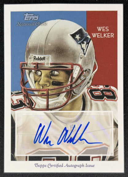 Wes Welker 2009 Topps National Chicle Auto Patriots Sports Trading Cards