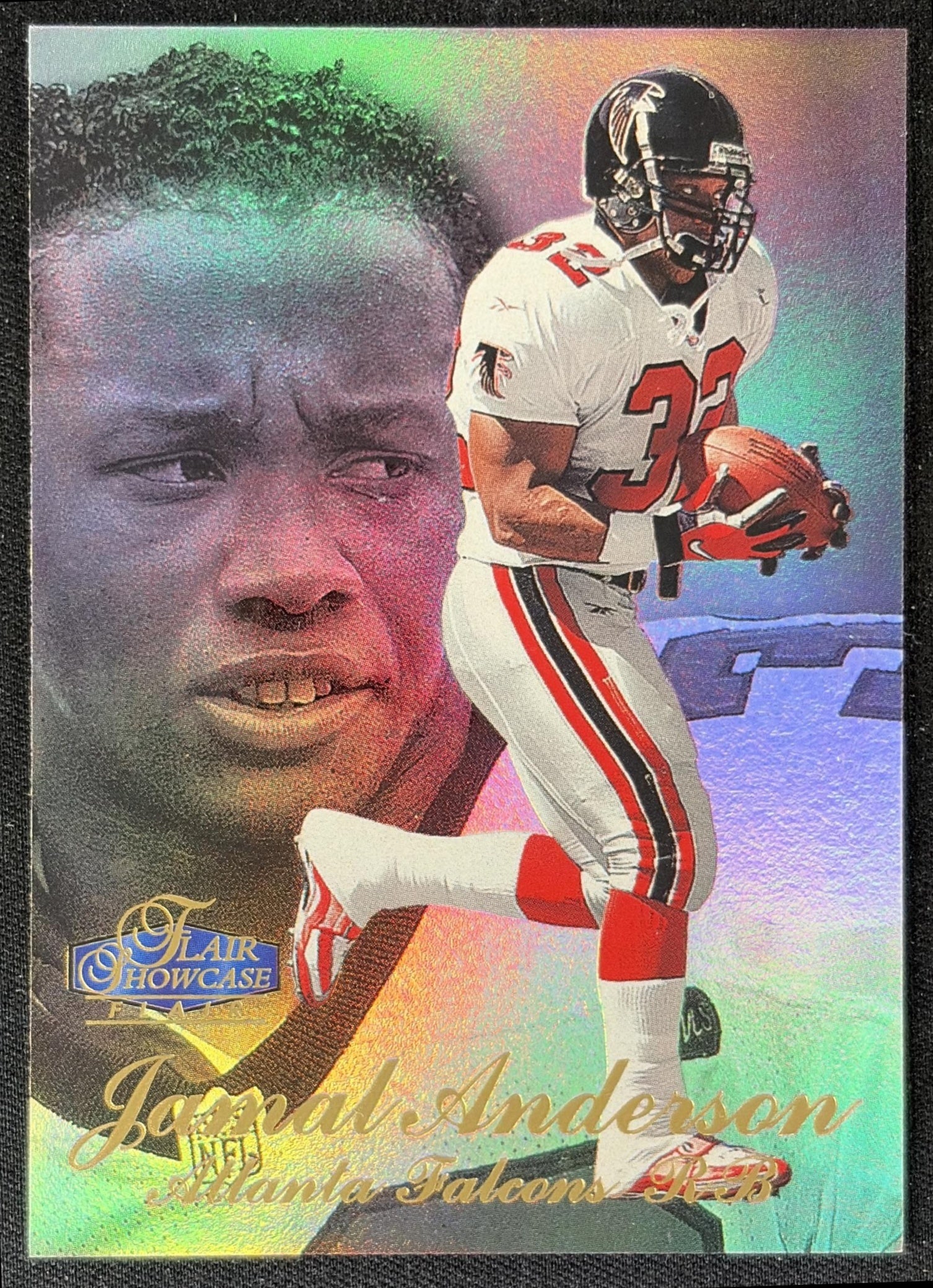 Jamal Anderson 1998 Fleer Flair Showcase Row 3 Falcons