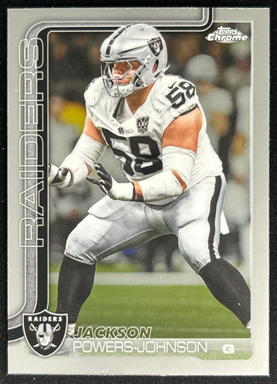 Jackson Powers-Johnson 2025 Topps Chrome Raiders Default Title Sports Trading Cards