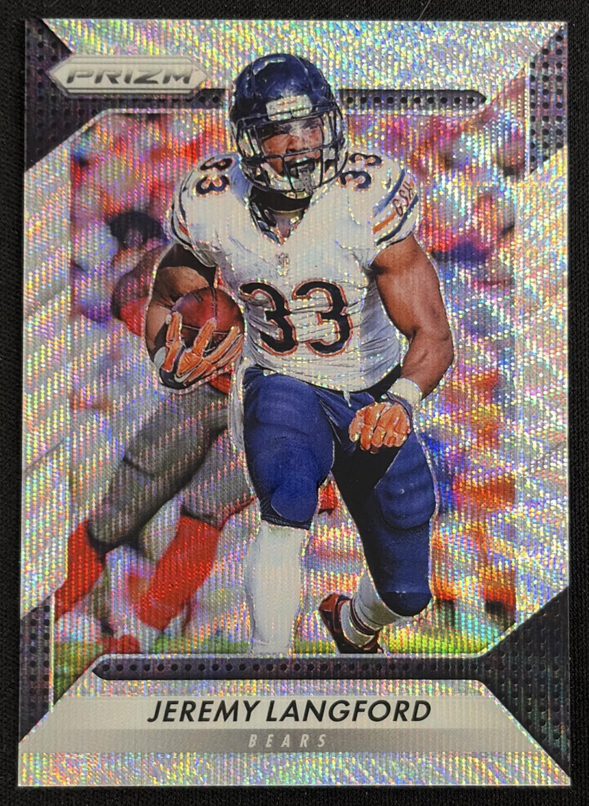 Jeremy Langford 2016 Panini Prizm Blue Wave /149 Bears - Front