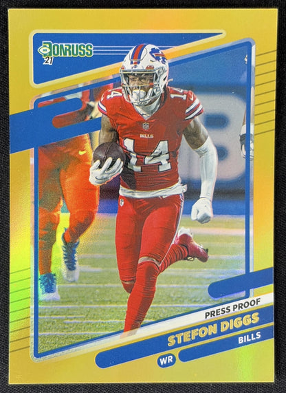 Stefon Diggs 2021 Panini Donruss Press Proof Premium Bills - Buffalo Bills