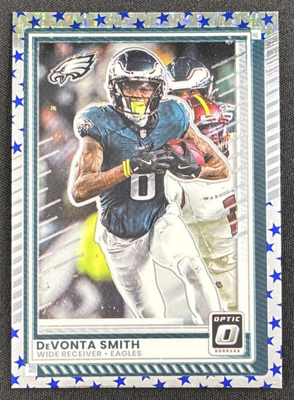 DeVonta Smith 2025 Panini Donruss Optic Stars Prizm Eagles