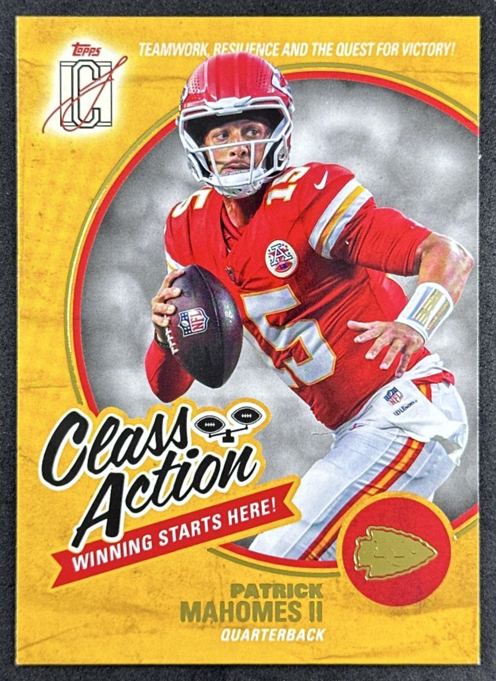 Patrick Mahomes II 2025 Topps Signature Class Action Chiefs Front