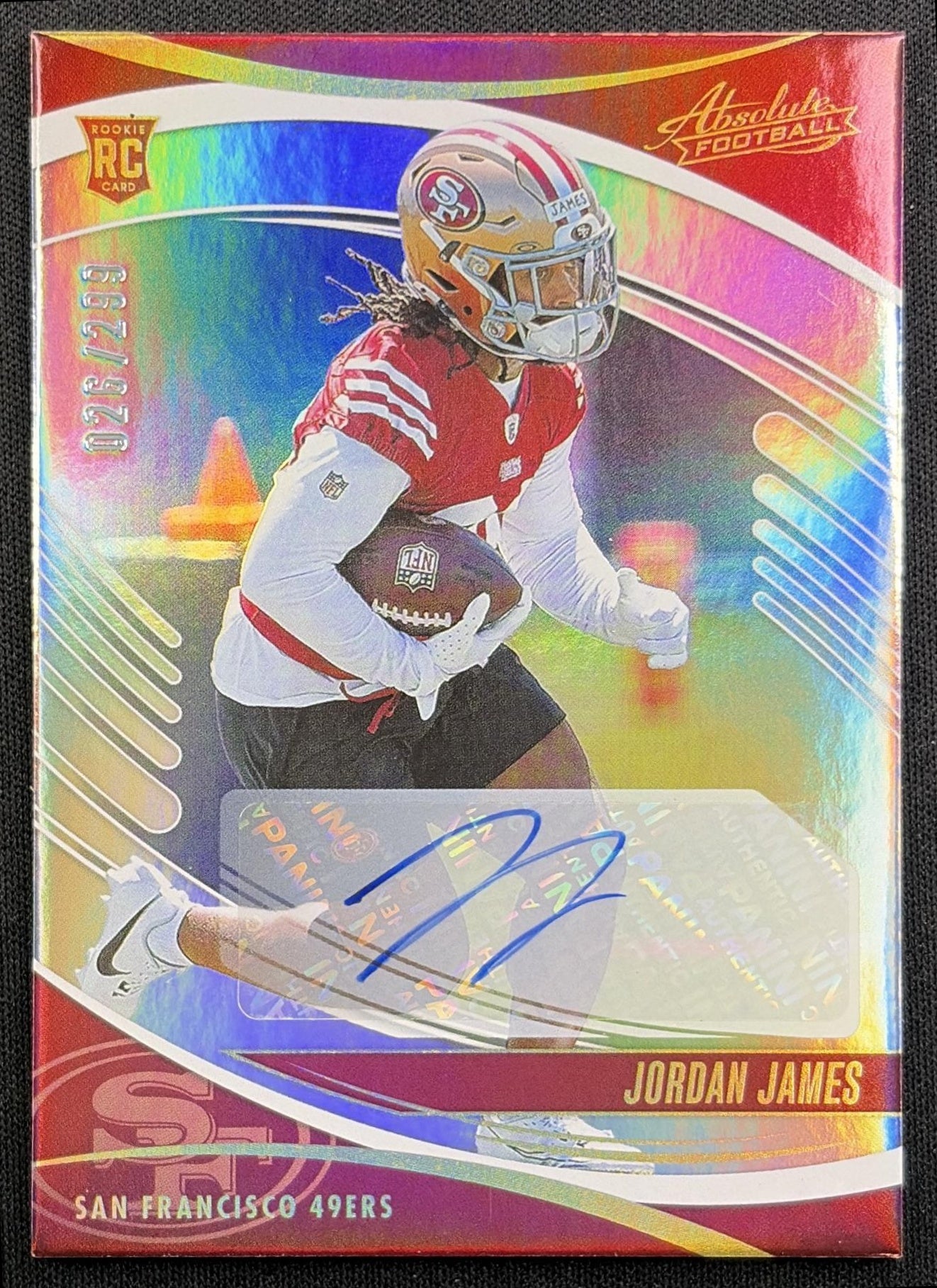 Jordan James 2025 Panini Absolute Signature Rookies Spectrum /299 49ers