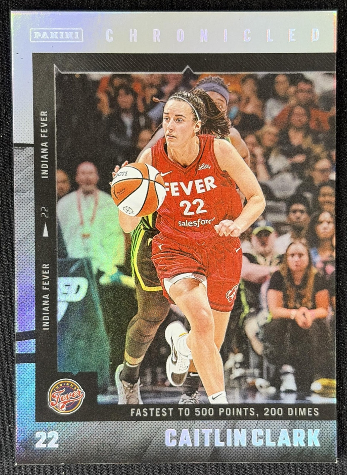 Caitlin Clark 2025 Panini Chronicled WNBA Holo Fever 23
