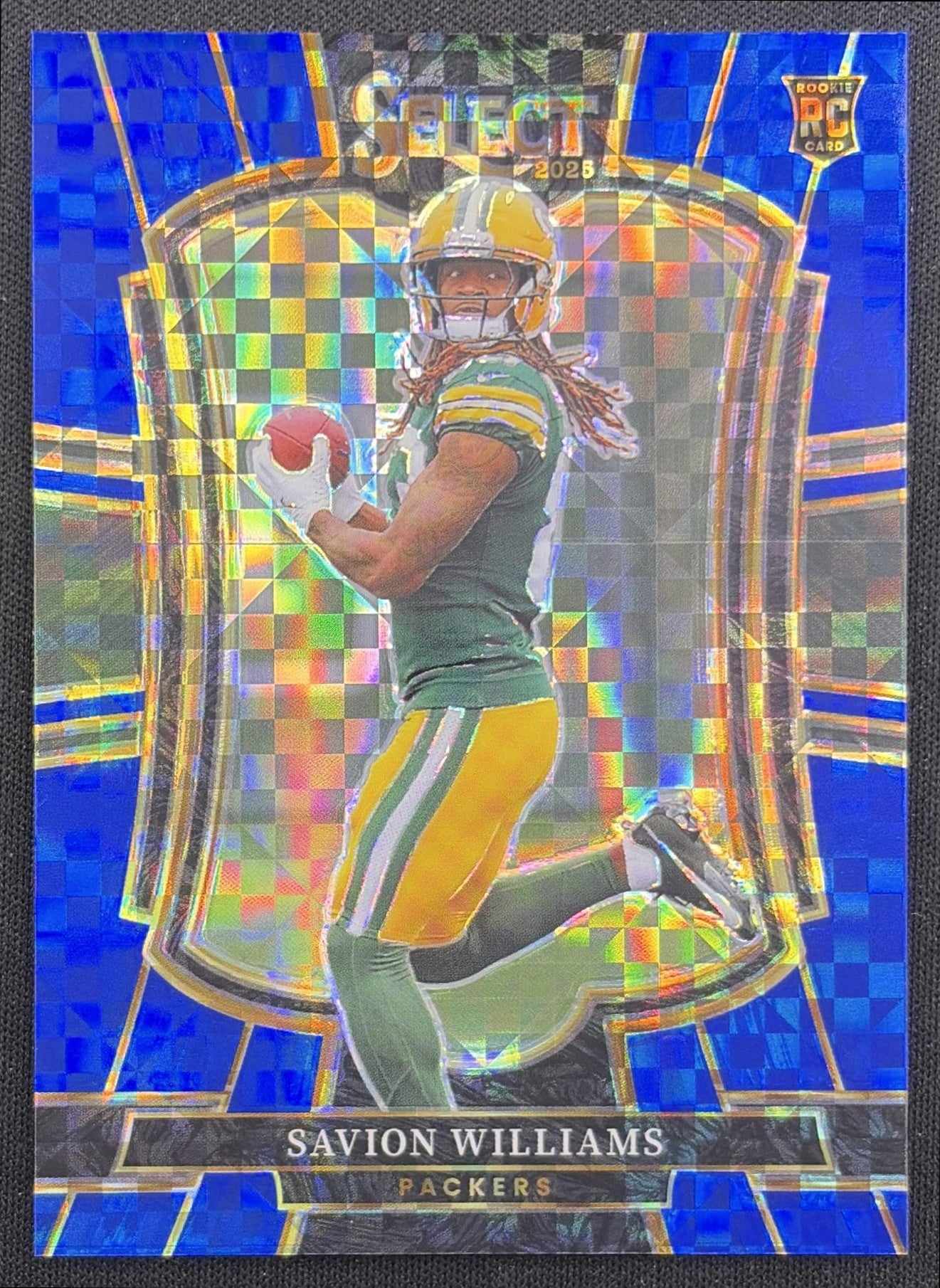 Savion Williams 2025 Panini Select Premier Level Blue Prizm /175 Packers Green Bay Packers