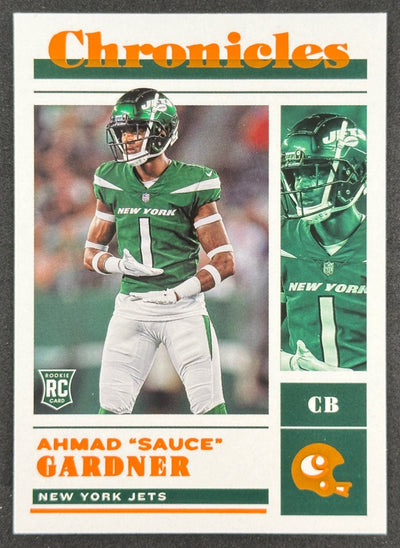 Ahmad "Sauce" Gardner 2022 Chronicles Orange Jets Colts Sports Trading Card