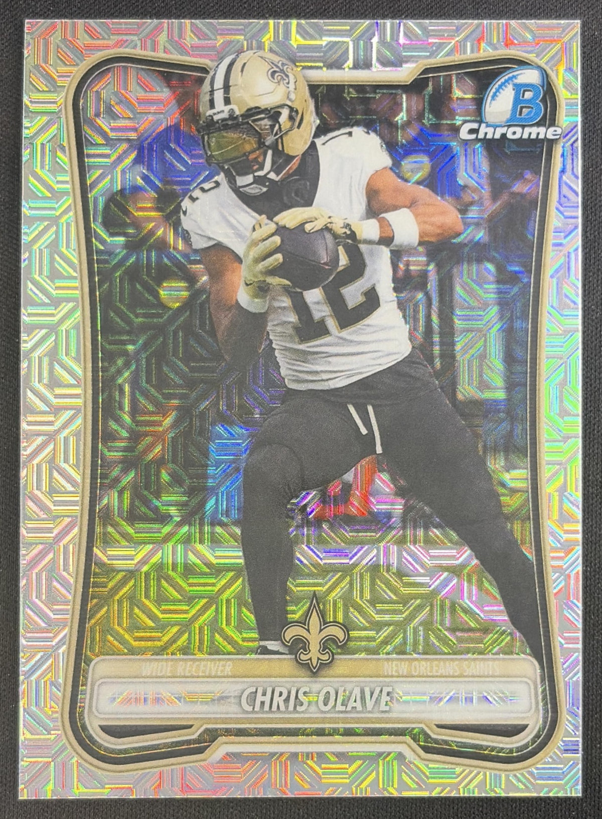 Chris Olave 2026 Bowman Chrome NFL Mojo Refractor Saints