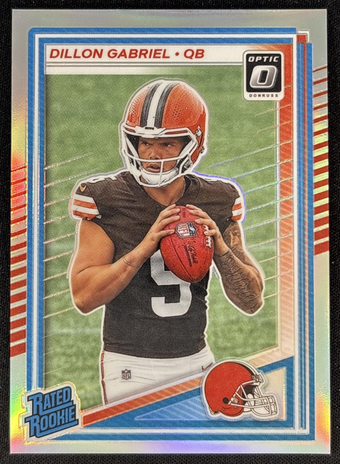 Dillon Gabriel 2025 Panini Donruss Optic Rated Rookie Holo Prizm Browns
