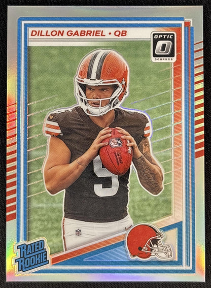Dillon Gabriel 2025 Panini Donruss Optic Rated Rookie Holo Prizm Browns