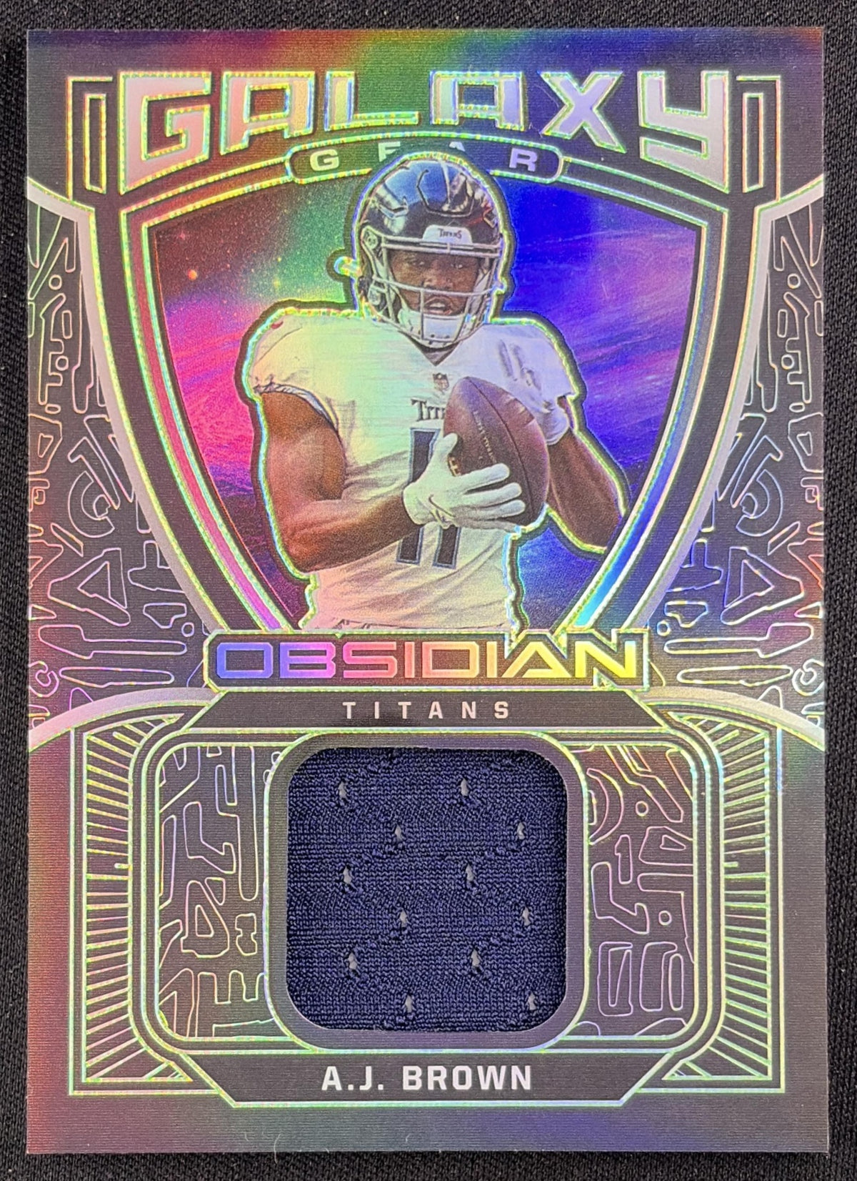 A.J. Brown 2021 Panini Obsidian Galaxy Gear Electric Etch Green /50 Titans