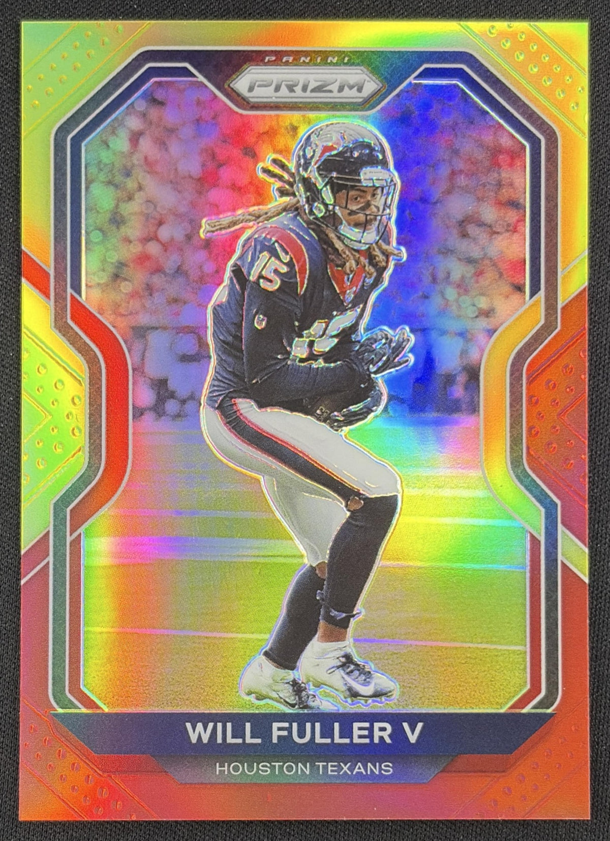Will Fuller V 2020 Panini Prizm Red and Yellow /49 Texans