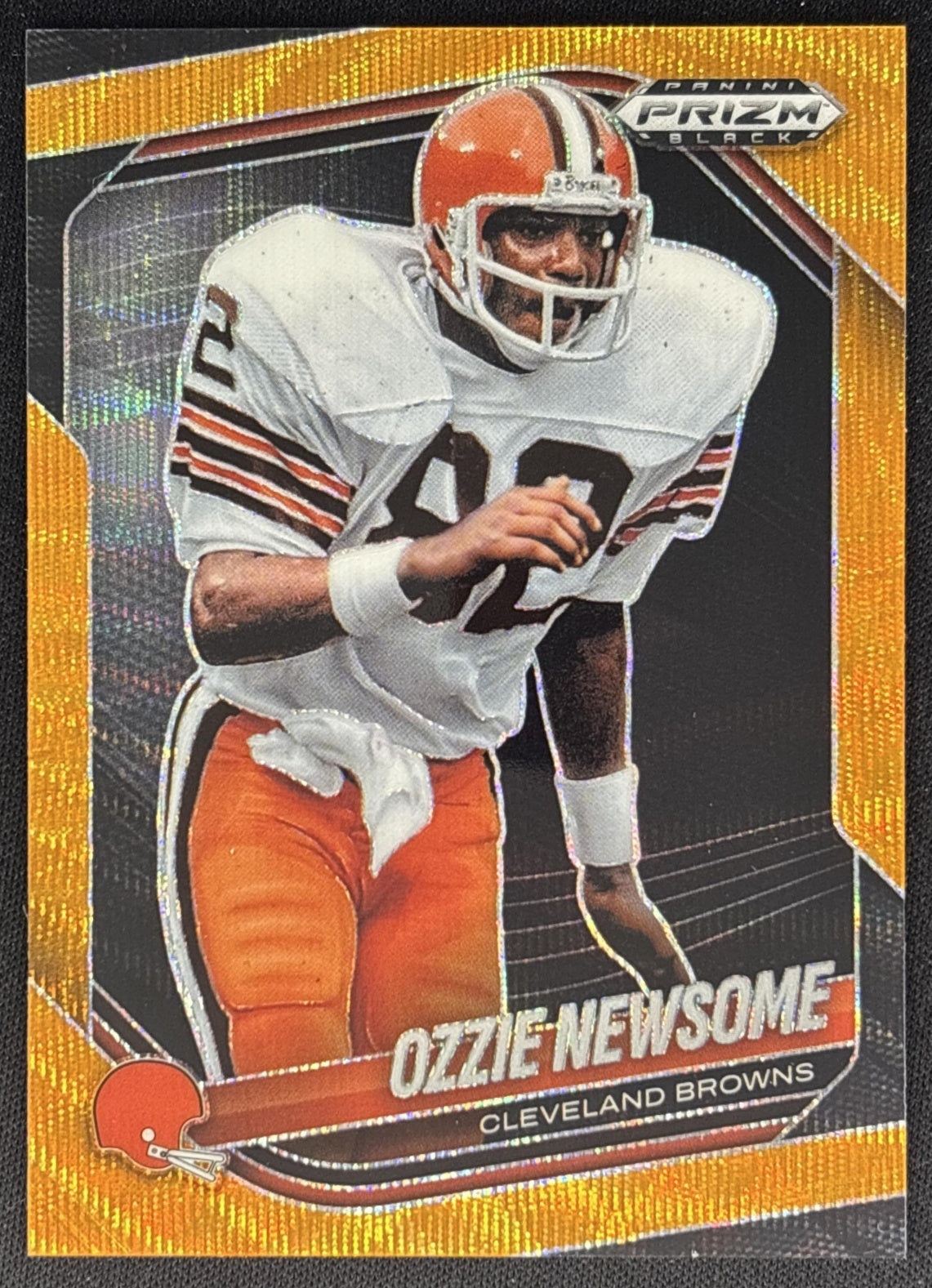 Ozzie Newsome 2025 Panini Prizm Black Orange Wave /60 Browns Sports Trading Cards