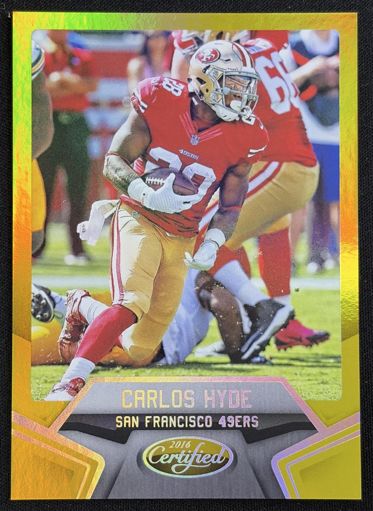 Carlos Hyde 2016 Panini Certified Mirror Gold /25 49ers - Front