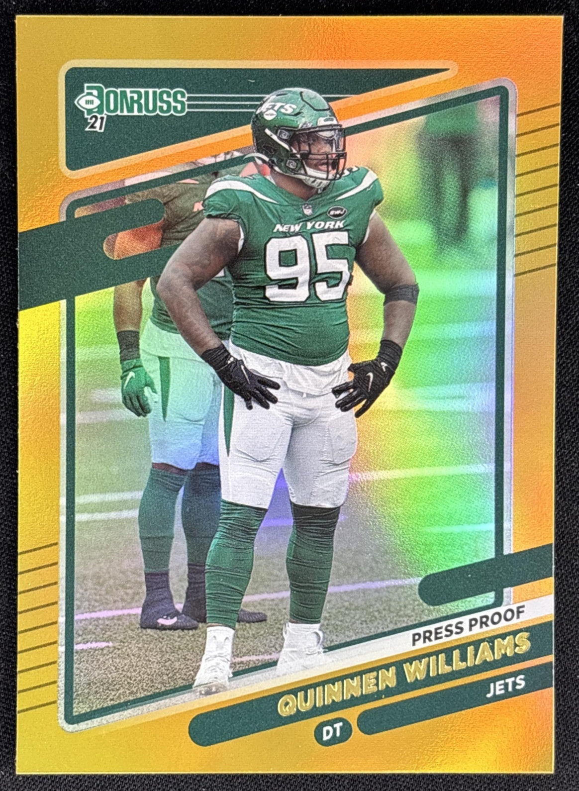 Quinnen Williams 2021 Panini Donruss Press Proof Premium Jets