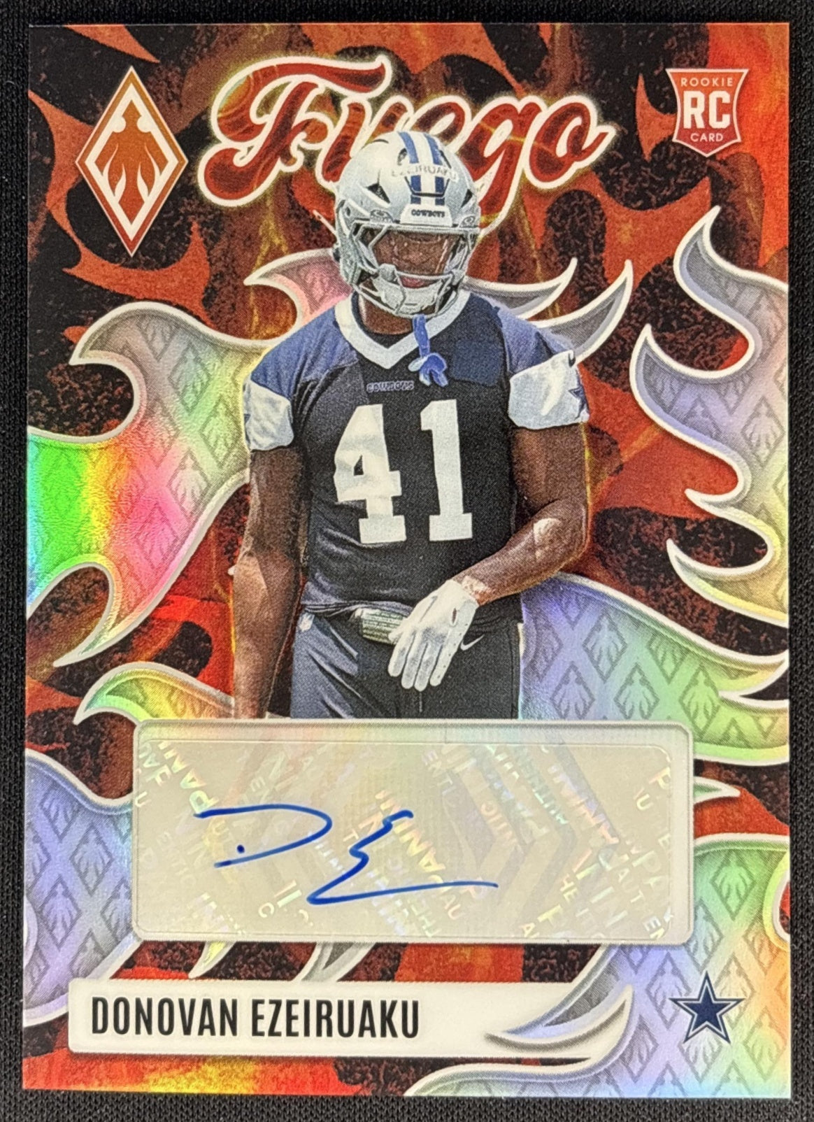 Donovan Ezeiruaku 2025 Panini Phoenix Fuego Signatures Cowboys