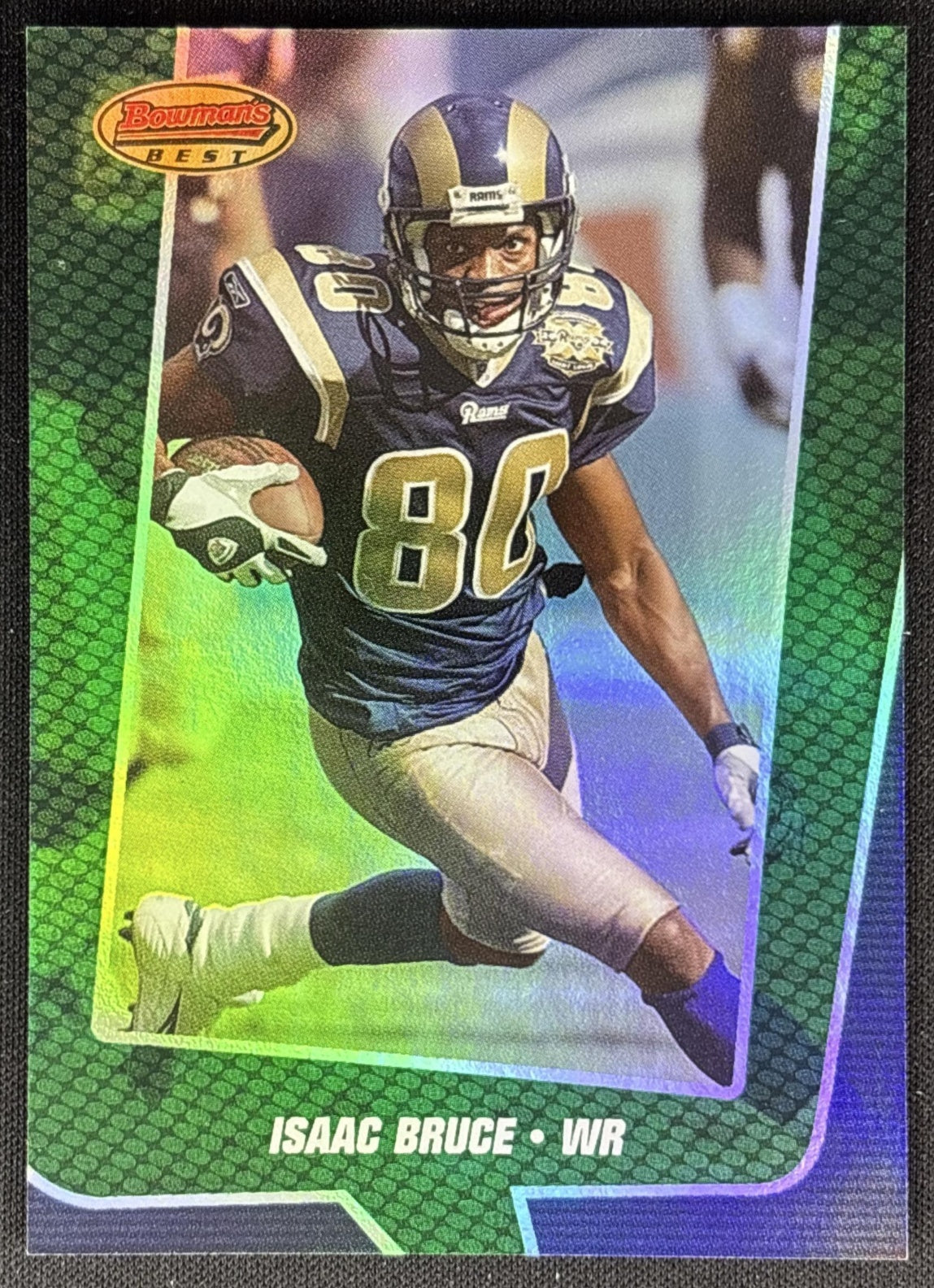 Isaac Bruce 2005 Bowman's Best Green /799 Rams Sports Trading Cards