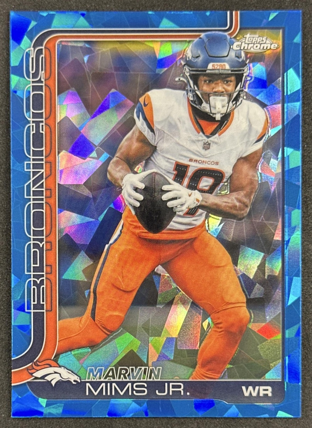 Marvin Mims Jr. 2025 Topps Chrome Sapphire Broncos