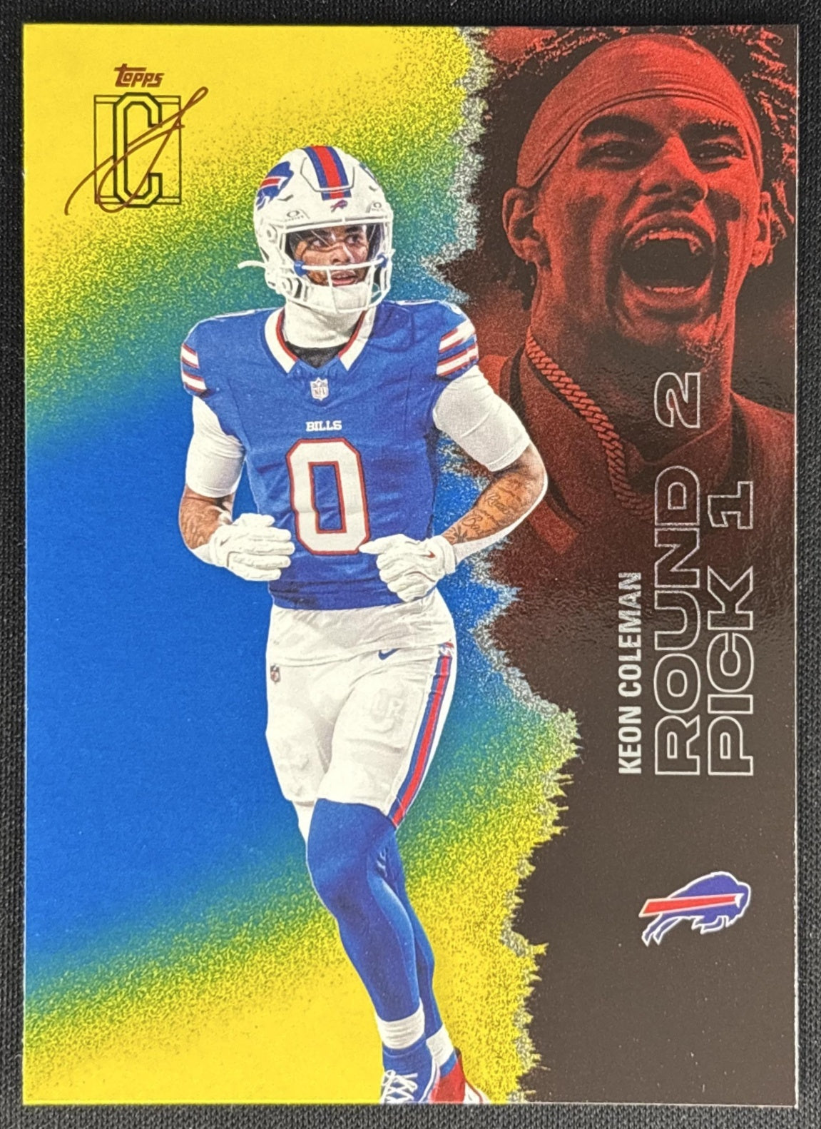 Keon Coleman 2025 Topps Signature Class Veteran Blue & Yellow Foil Bills Sports Trading Cards