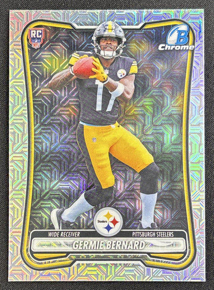 Germie Bernard 2026 Bowman Chrome NFL Mojo Refractor Steelers