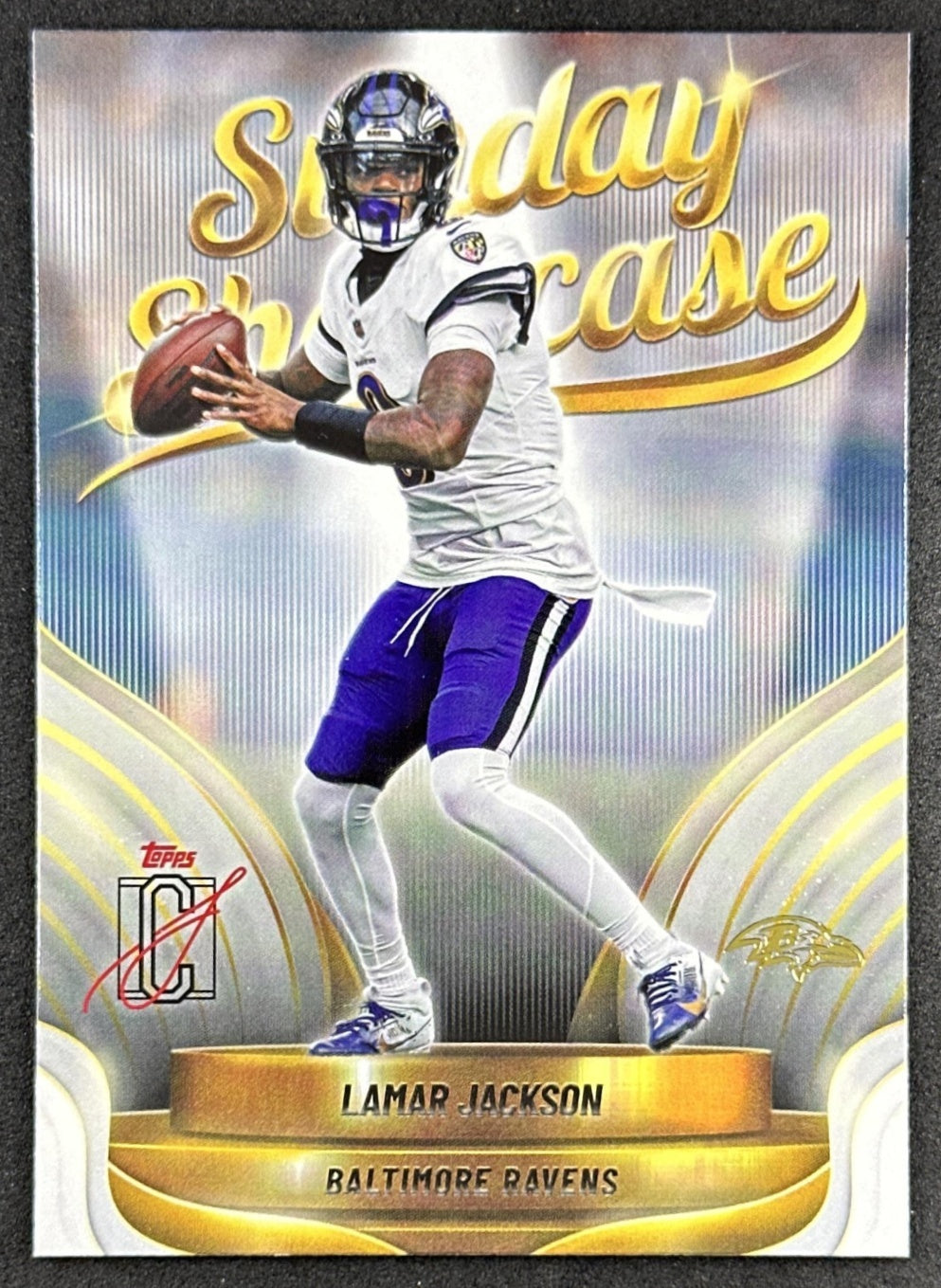 Lamar Jackson 2025 Topps Signature Class Sunday Showcase Ravens Front