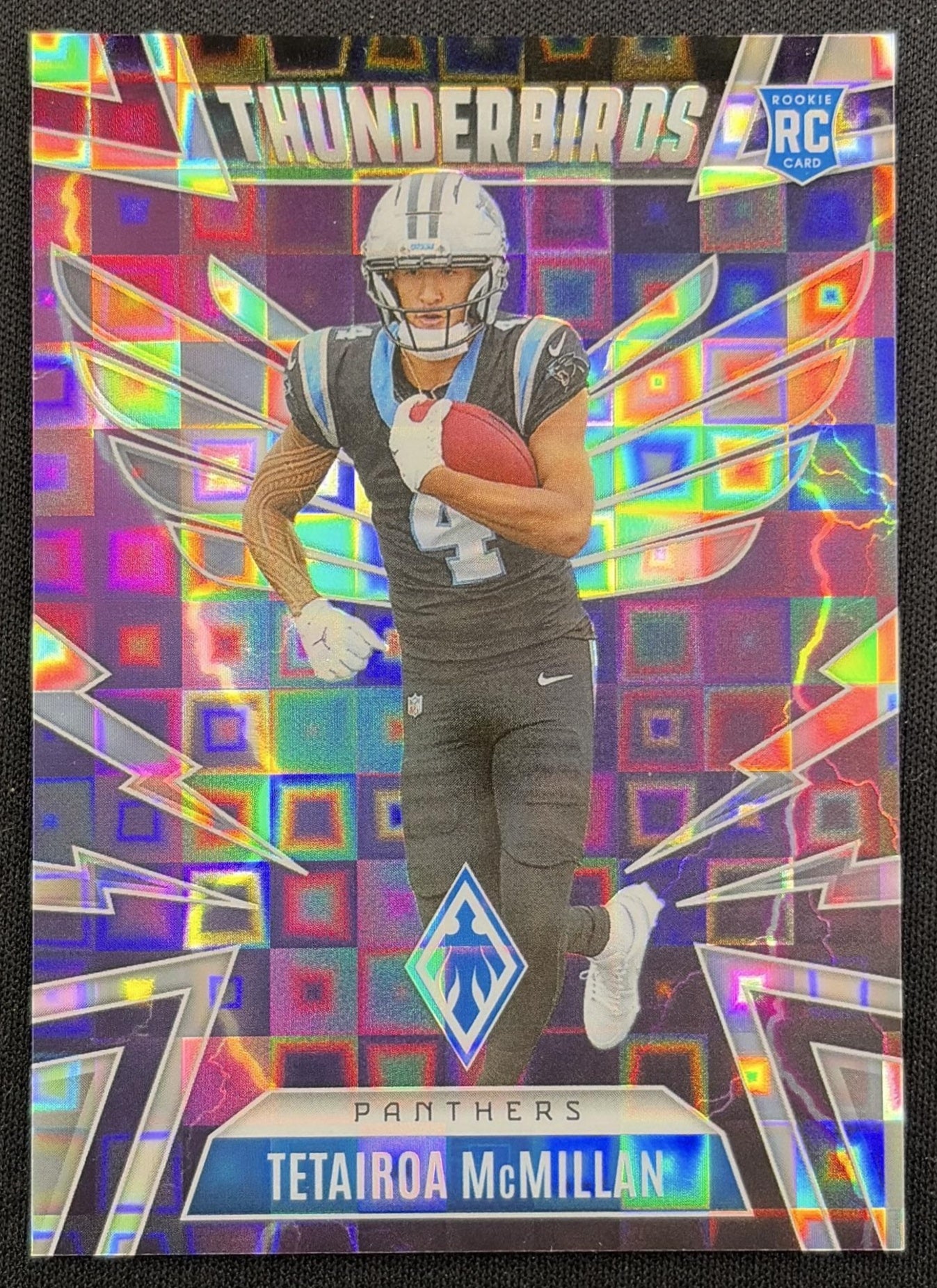Tetairoa McMillan 2025 Panini Phoenix Thunderbirds Silver Pandora Prizm /249 Panthers