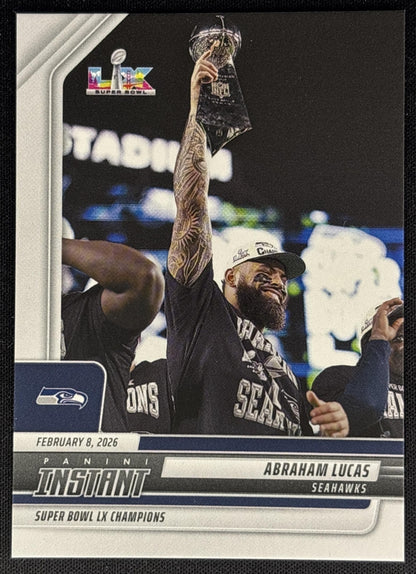 Abraham Lucas 2026 Panini Instant Super Bowl LIX Champions Seattle Seahawks
