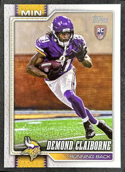 Demond Claiborne 2026 Flagship Rookie Topps Vikings Sports Trading Cards