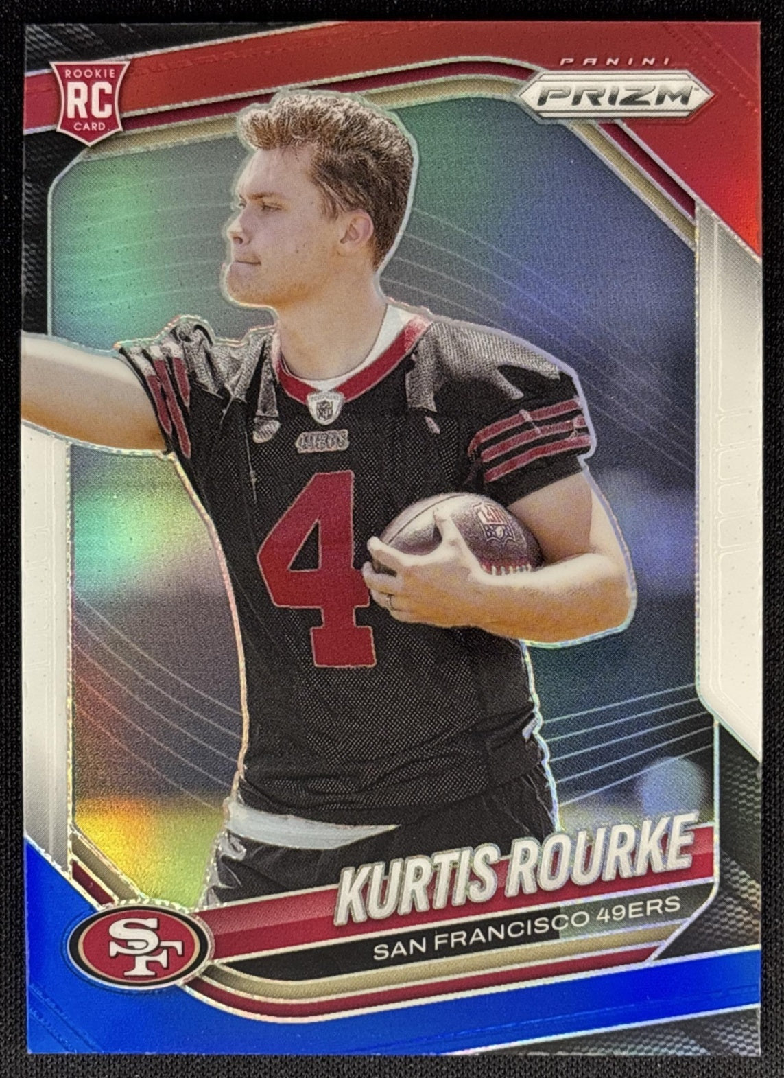 Kurtis Rourke 2025 Panini Prizm Red White BLue 49ers Sports Trading Cards