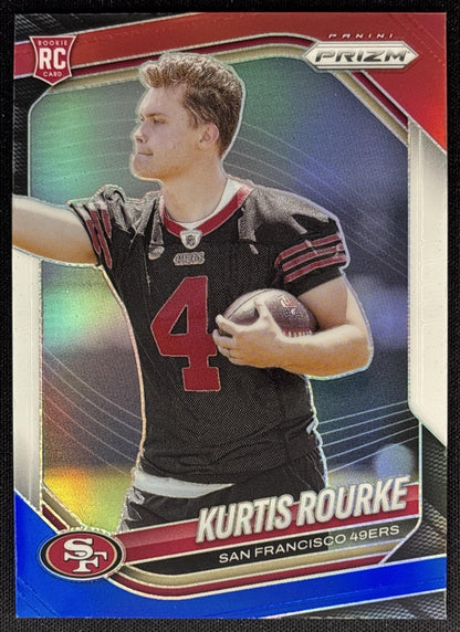 Kurtis Rourke 2025 Panini Prizm Red White BLue 49ers Sports Trading Cards