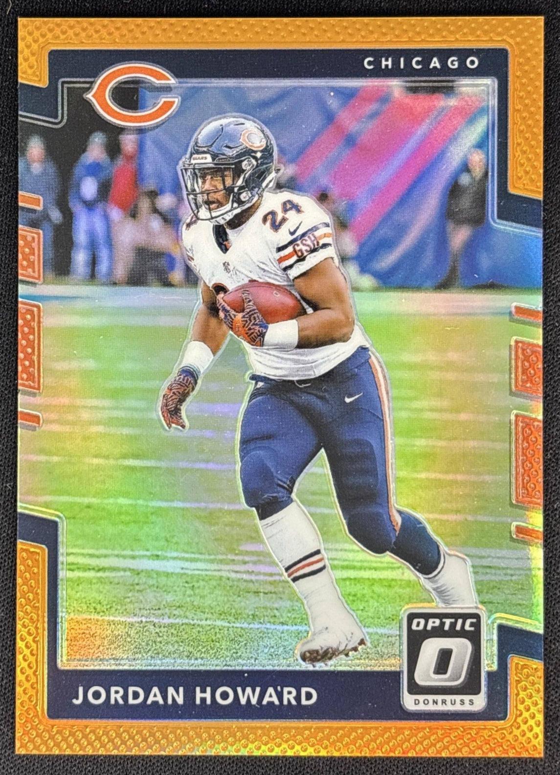 Jordan Howard 2017 Panini Donruss Optic Orange /199 Bears front