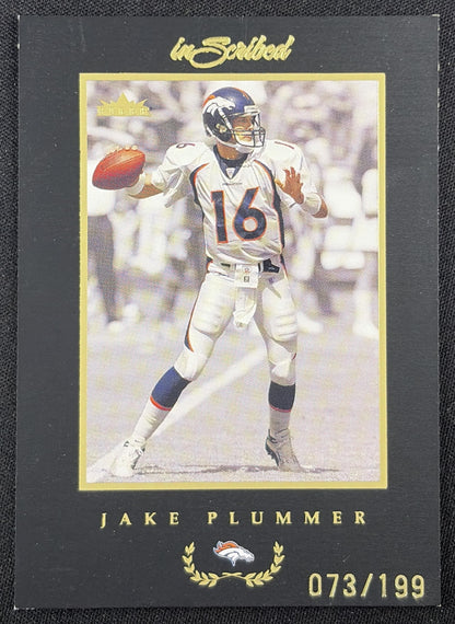 Jake Plummer 2004 Fleer Inscribed Black Border Gold /199 Denver Broncos