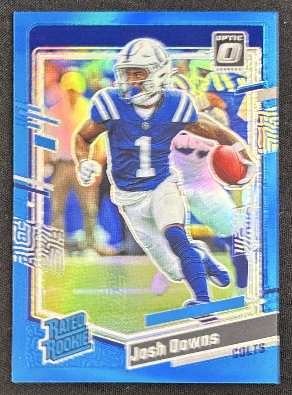 Josh Downs 2023 Panini Donruss Optic Aqua Prizm /299 Colts