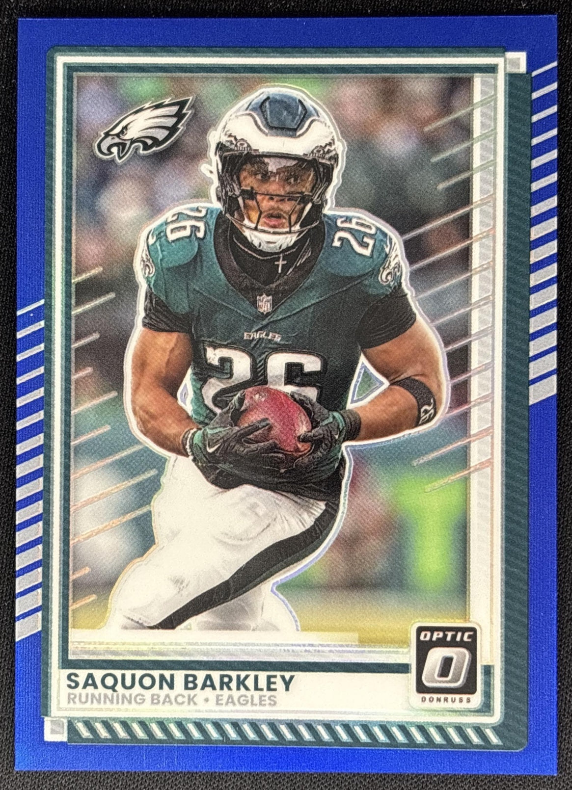 Saquon Barkley 2025 Panini Donruss Optic Blue Prizm /249 Eagles