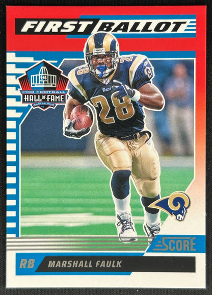 Marshall Faulk 2025 Score First Ballot Rams Sports Trading Cards