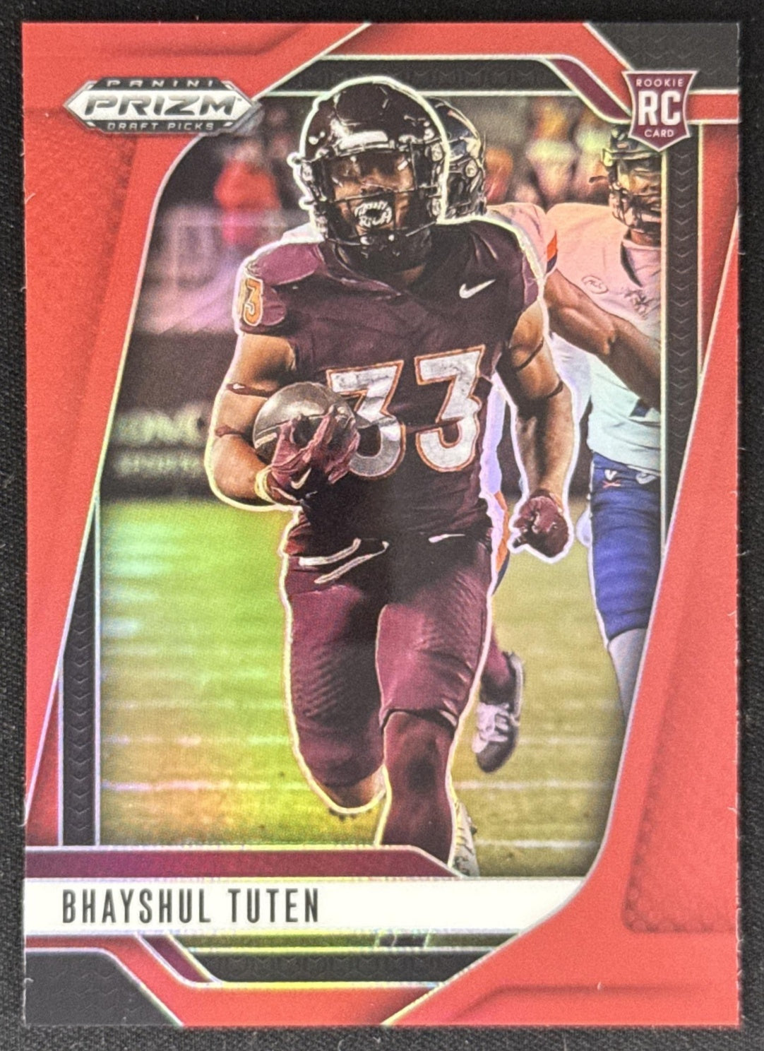 Bhayshul Tuten 2025 Panini Prizm Draft Picks Red /399 Hokies Sports Trading Card
