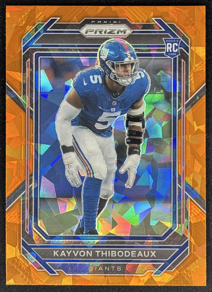 Kayvon Thibodeaux 2022 Panini Prizm Orange Ice Giants front