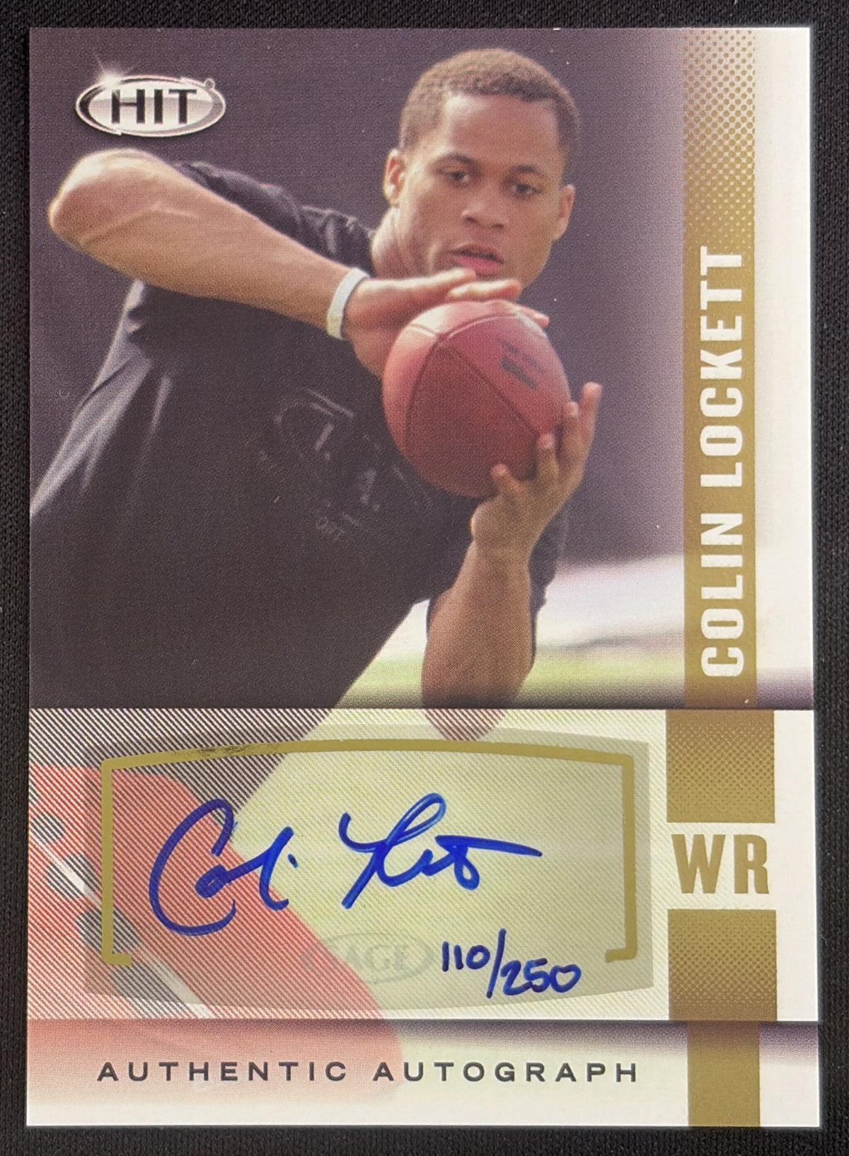 Colin Lockett 2014 SAGE HIT Auto Gold /250 Sports Trading Card
