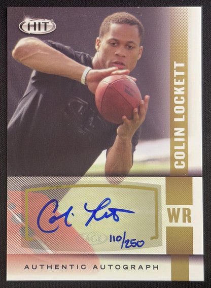 Colin Lockett 2014 SAGE HIT Auto Gold /250 Sports Trading Card