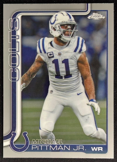 Michael Pittman Jr. 2025 Topps Chrome Colts Sports Trading Cards
