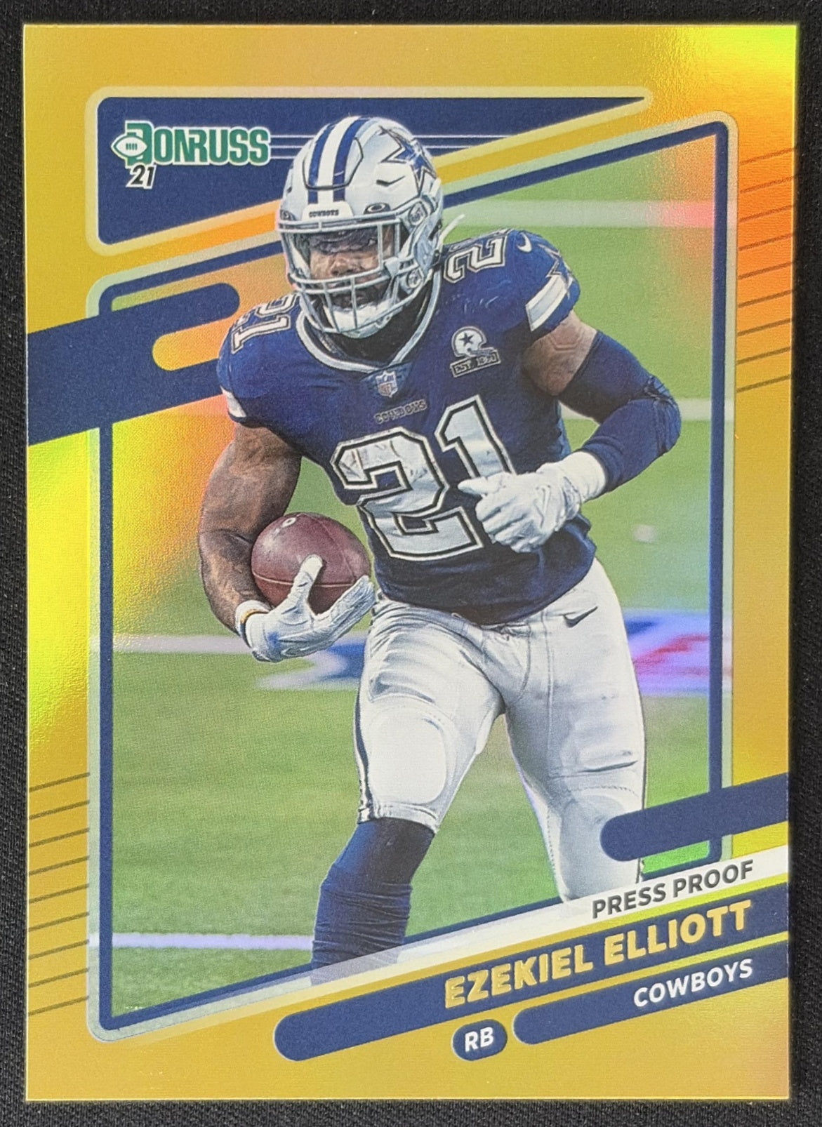 Ezekiel Elliott 2021 Panini Donruss Press Proof Premium Cowboys - Dallas Cowboys