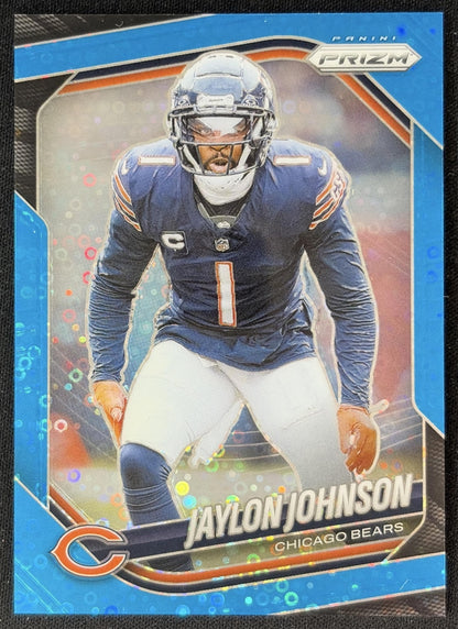 Jaylon Johnson 2025 Panini Prizm No Huddle Blue /125 Bears front