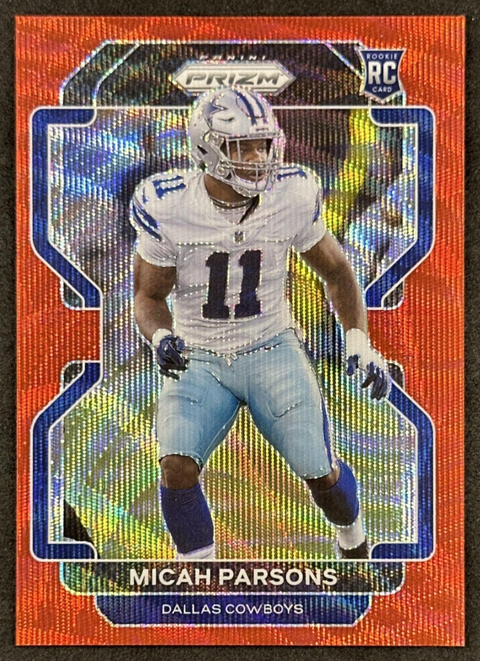 Micah Parson /149 2021 Prizm Red Wave Rookie Cowboys Packers Sports Trading Cards