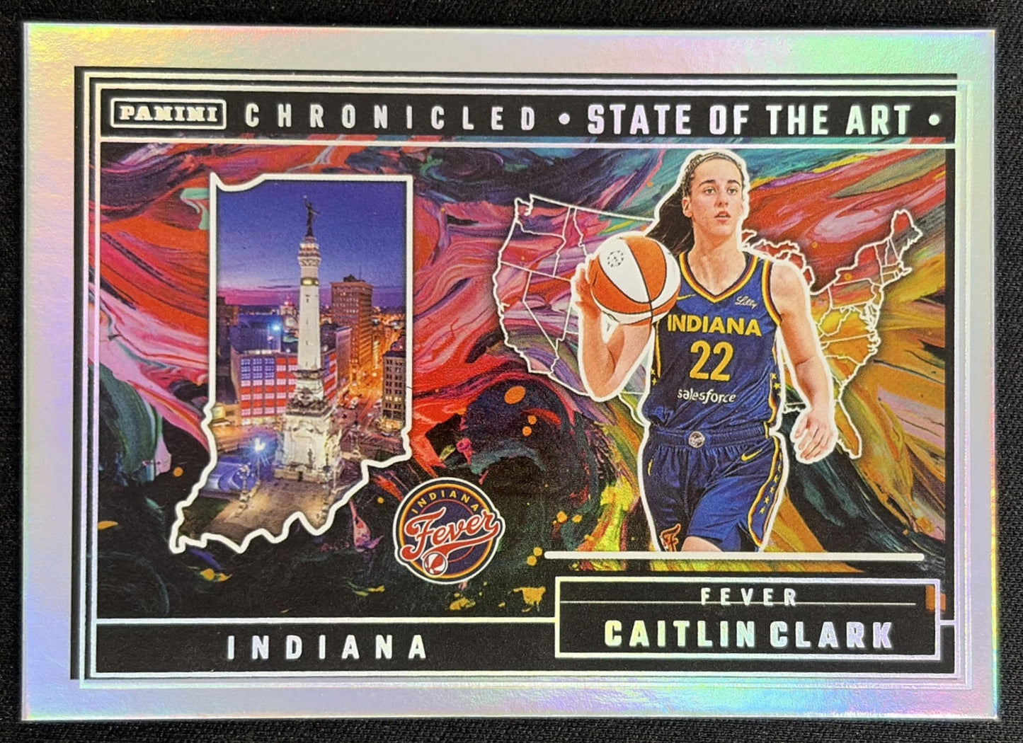 Caitlin Clark 2025 Panini Chronicled State of the Art Holo Fever 86