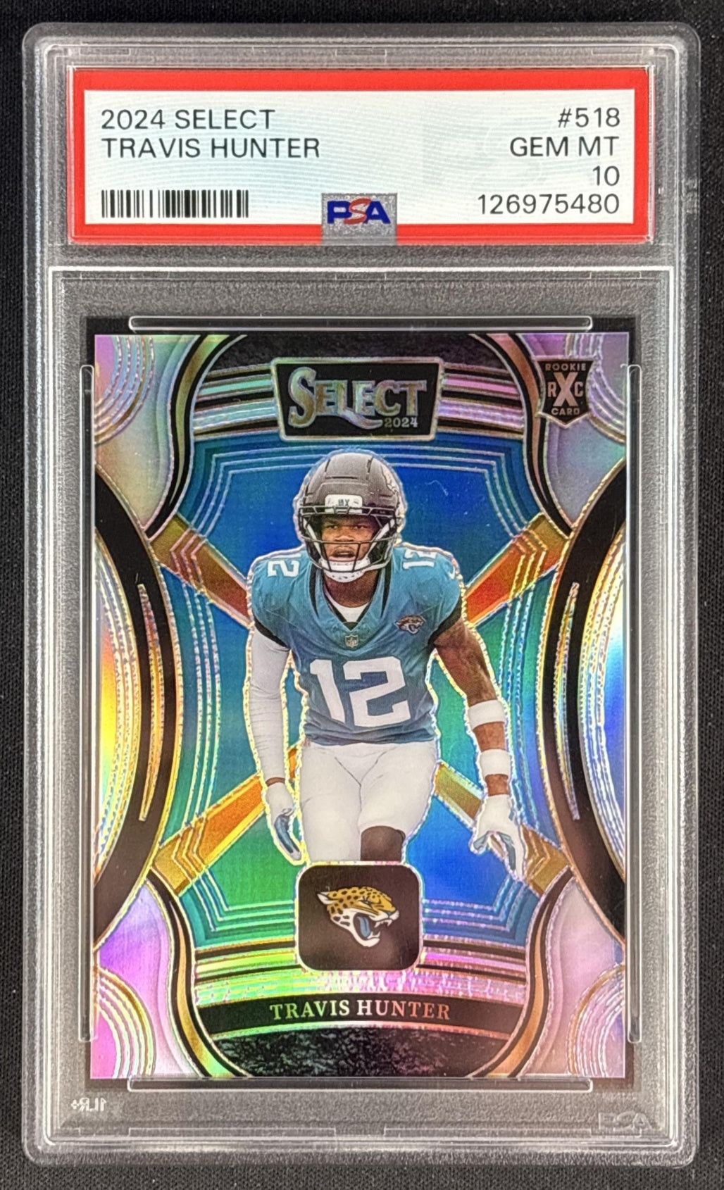 Travis Hunter 2024 Panini Select 2025 XRC Rookie PSA 10 Jaguars front