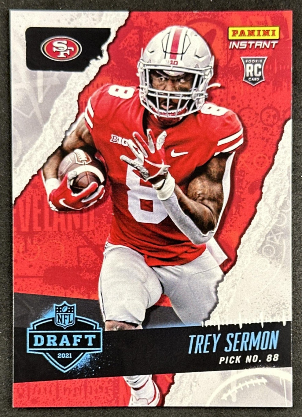 Trey Sermon 2021 Panini Instant NFL Draft Night 49ers front